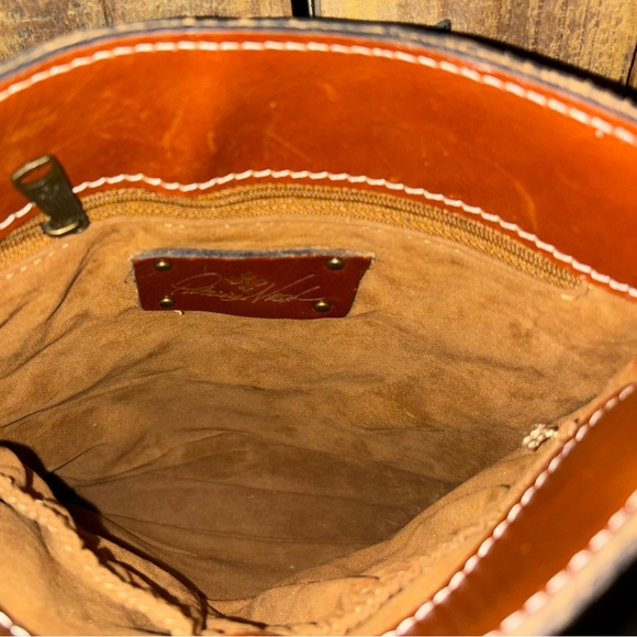 Patricia Nash Brown Leather Satchel - Picture 7 of 7